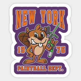 New York Paintball player Department Sticker